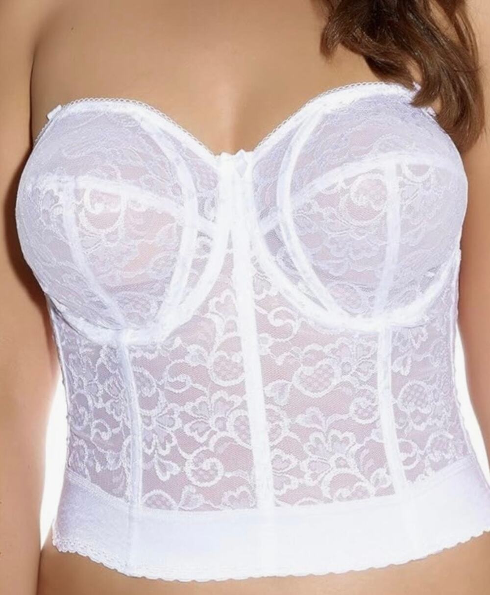 Goddess Lace Bustier Size 38B White